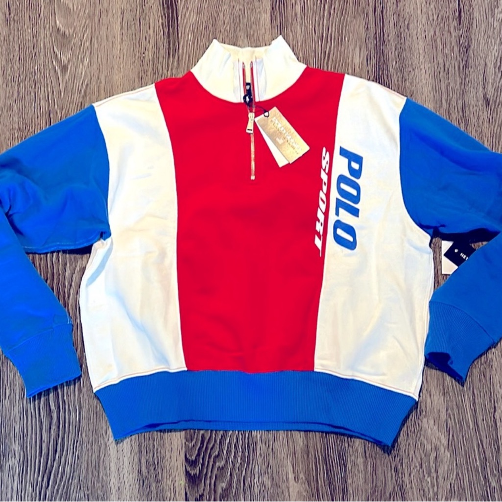 Polo Sport Nwt Half Zip Sweatshirt.